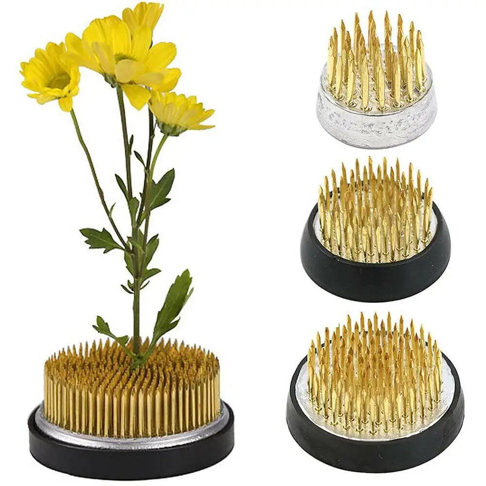 1 X Round Ikebana Holder Flower Base Holder Spiky Frog Fixed Tool Floral Arrange Tool Rubber Base Holder Flower Frog Qme