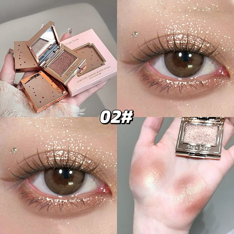 Gege Bear Shimmering Single Eyeshadow Palette Ultra Pigmented Qme GX2066-2