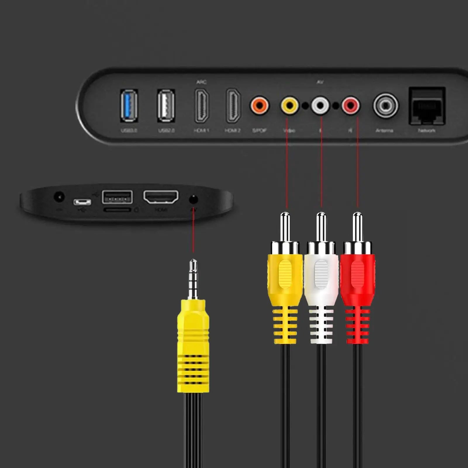 TCLDedicated Jack Plug RCACable 3 5 Aux Male RCAFemale Adapter Mini Qme