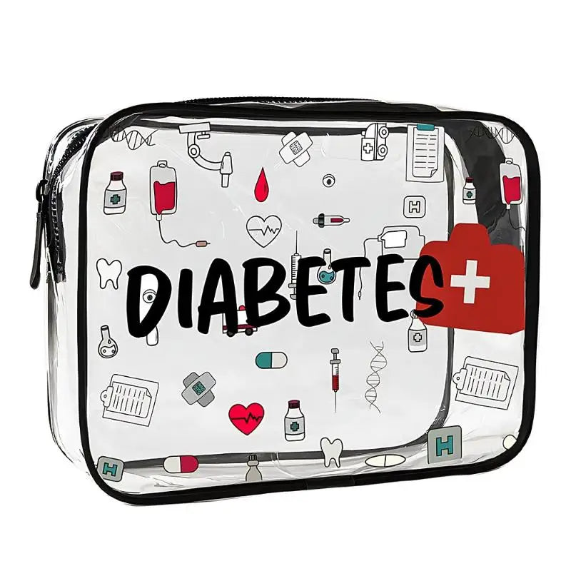 Transparent Single-Sided Print Cosmetic Bag Portable Travel Toiletry Bag Thickened Makeup Bags Organizer PVC Storage Pouch Qme A6