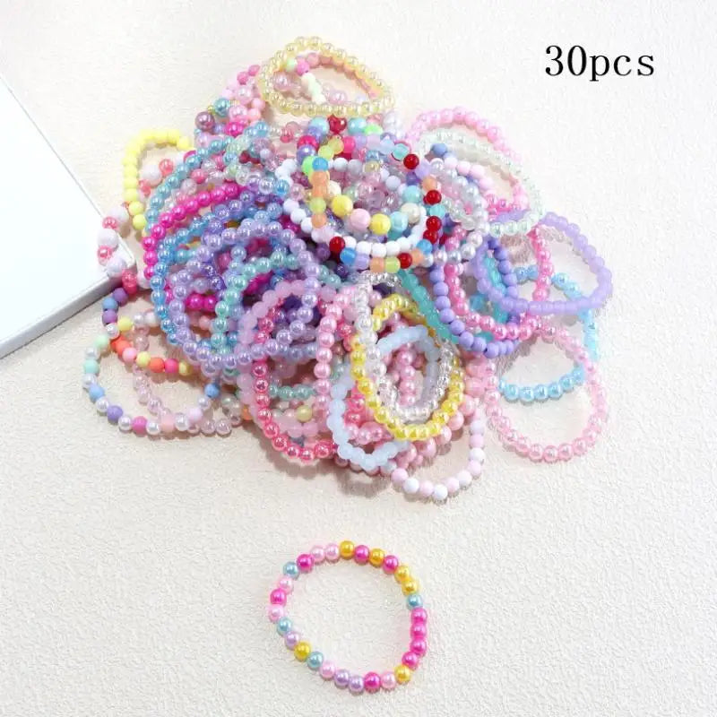 10- Colorful Beads Bracelet Kids Girls Goodie Pinata Filler Baby Qme 30pcs