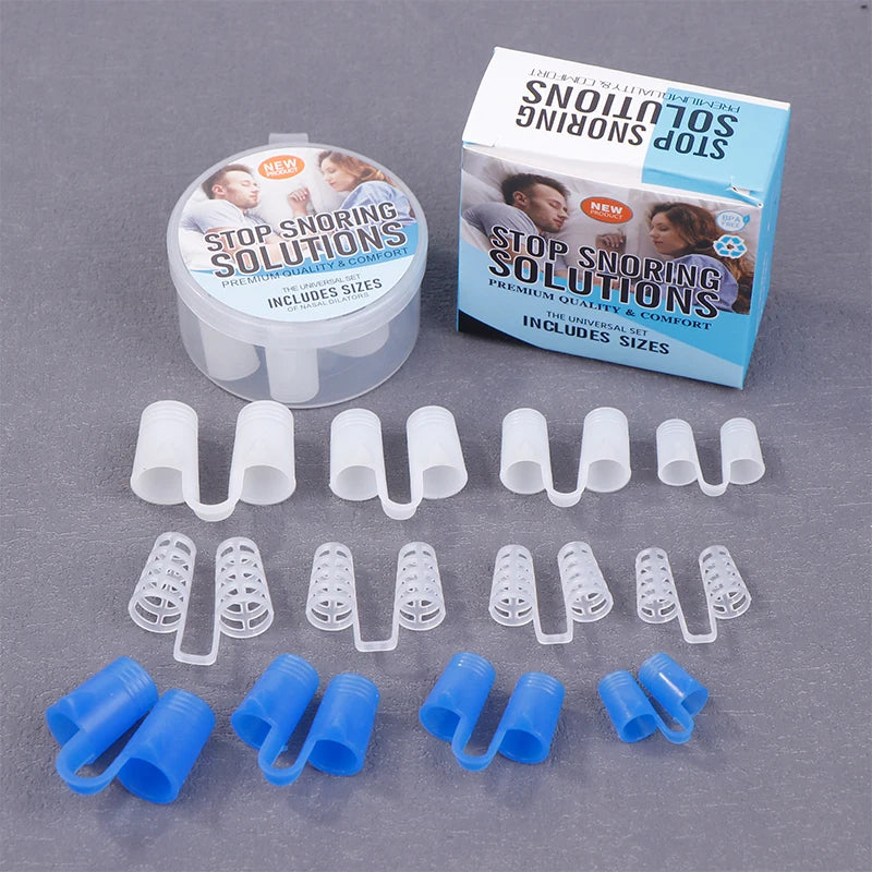 4 Silicone Anti Snore Nasal Dilators Apnea Aid Snoring Nose Clip Qme
