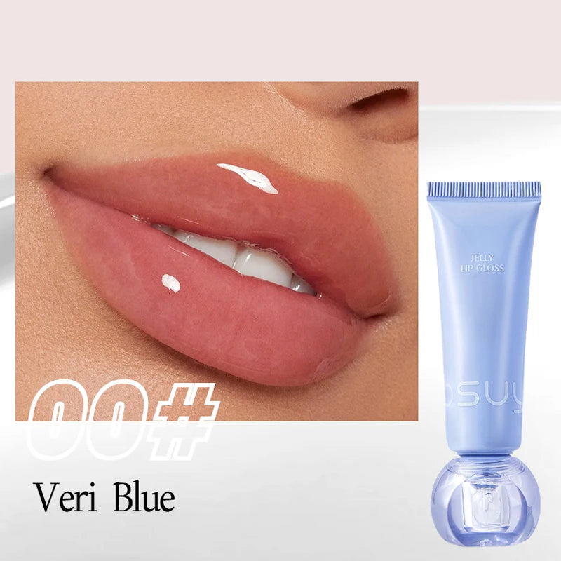 Moisturizing Jelly Lip Gloss Durable Waterproof Sweatproof Non Stick Qme 00 Veri Blue