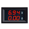 DC 0-100V 10A Digital Voltmeter Ammeter Dual Display Voltage Detector Qme A2