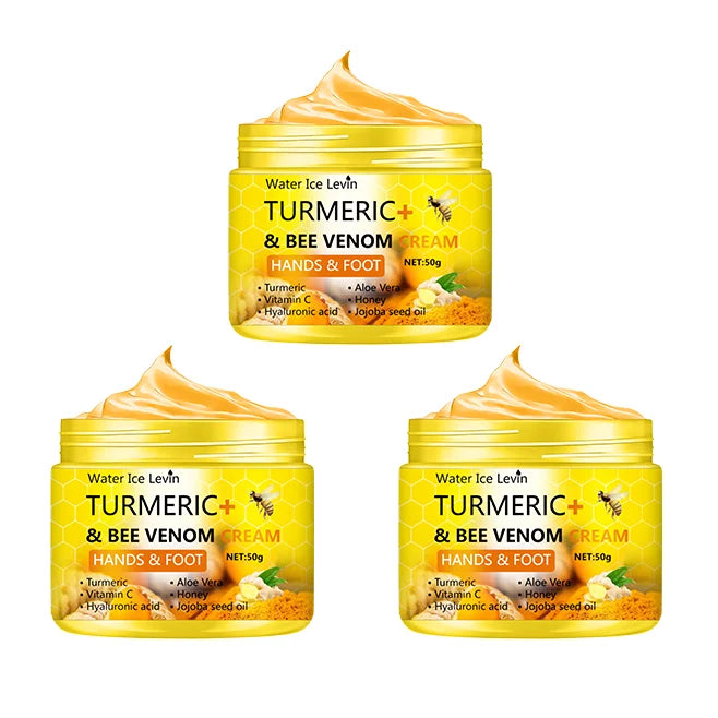 Turmeric Bee Venom Anti-Drying Crack Foot Cream Hand Cracked Repair Skin Removal Care Cream Dead Feet Hand Skin Qme 3pcs