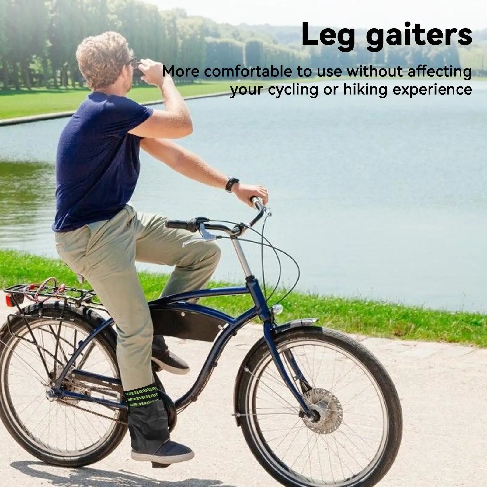 1 pair Trail Running Ankle Gaiters Trail Gaiters Low Waterproof Adjustable Trail Gaiters Low Durable Shoe Gators For Snow Hiking Qme