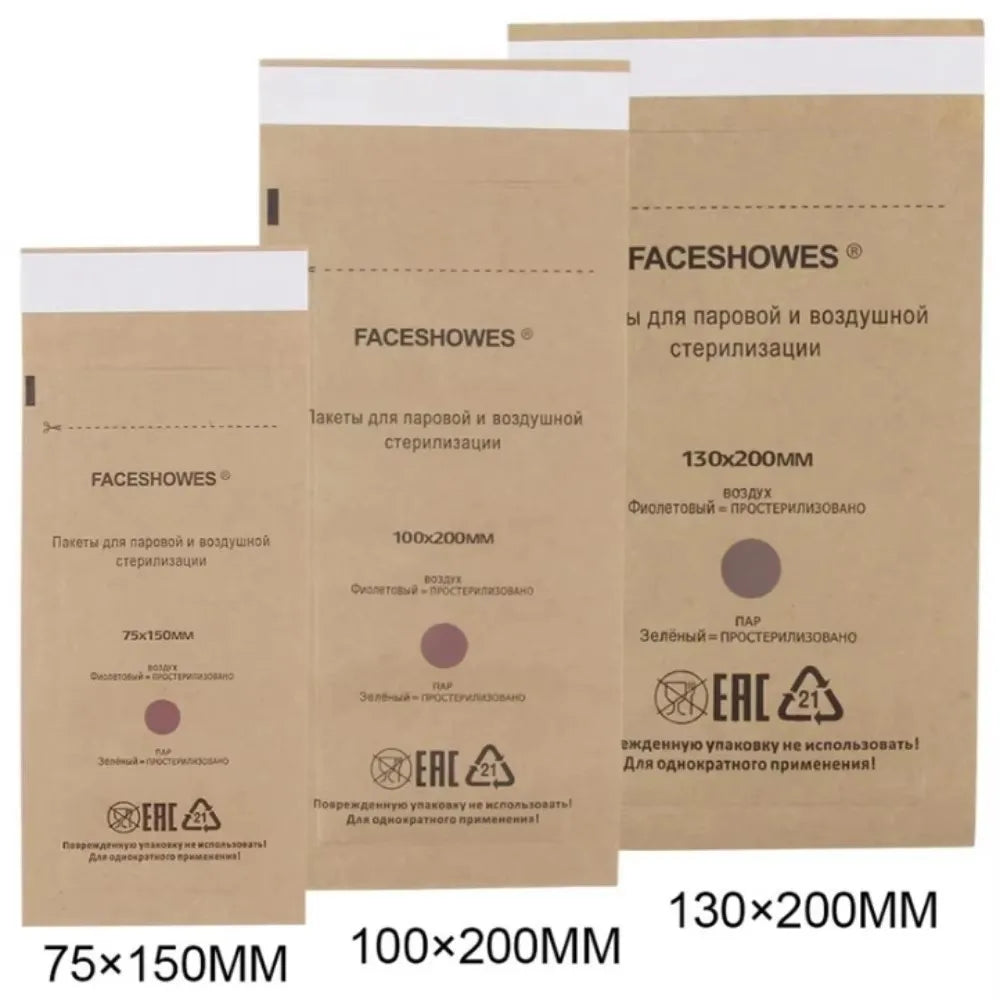 Nail Sterilizer Manicure Kraft Bags Art Clean Bag Sterilization Qme