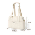 A Puppy Go Out Portable Shoulder Handbag Dog Bag Pet Cat Chihuahua Yorkshire Dog Supplies Suitable For Small Dogs Dog Carrier Qme Beige