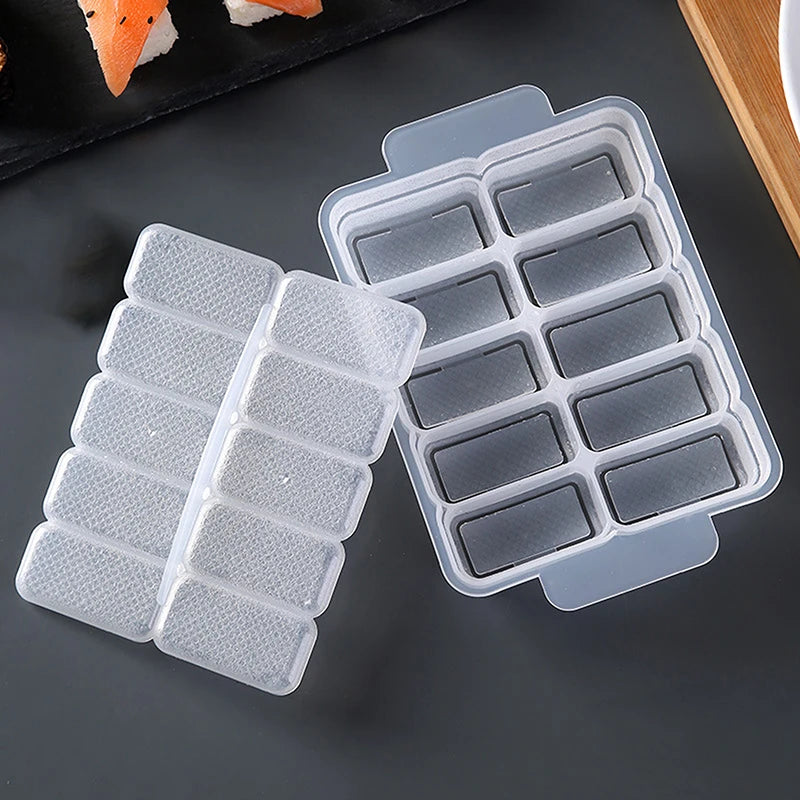 5 10 Grids Sushi Non-stick Pressure Storage Box Rice Ball Mold Lunch Qme
