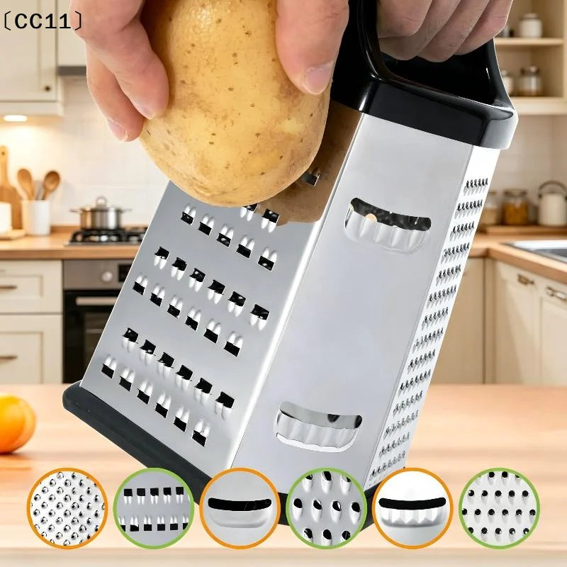 Multifunction Vegetables Box Grater Stainless Steel 6 Sides Slicer Qme