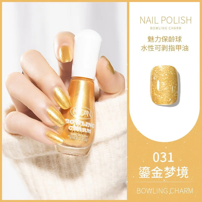 40 Colors New Nail Polish for Summer Water-based Quick Drying Tearable Nail Art Semipermanent Monochrome No Baking Lamp Varnish Qme 031
