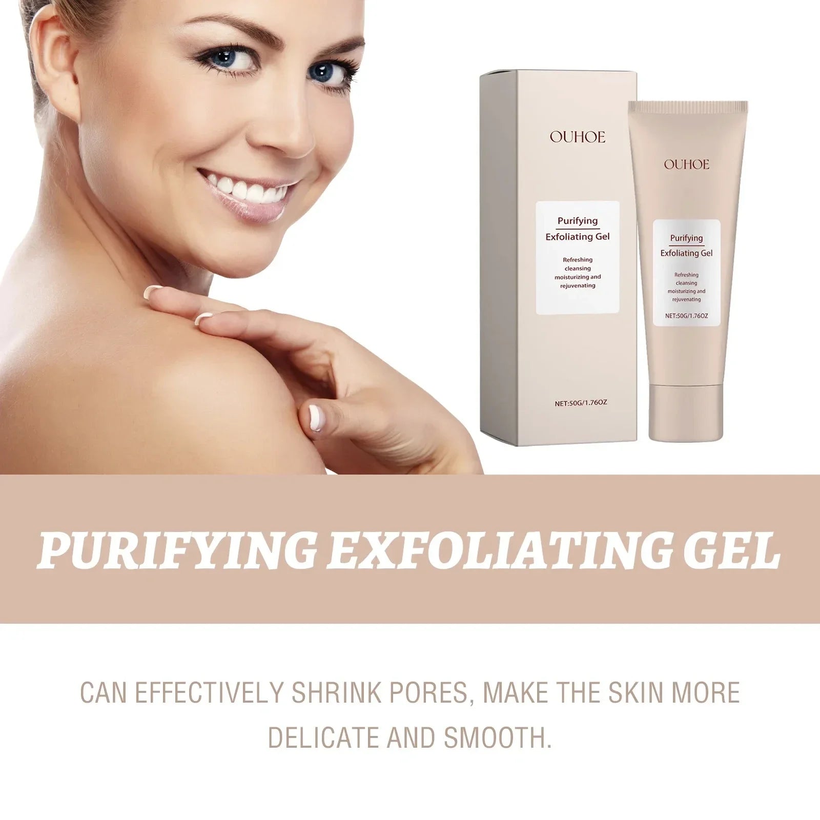 Exfoliating Gel Gentle Cleasning Pore Skin Smoothing Remove Dead Skin Blackhead Removal Cleansing Brighten Peeling Face Scrub Qme