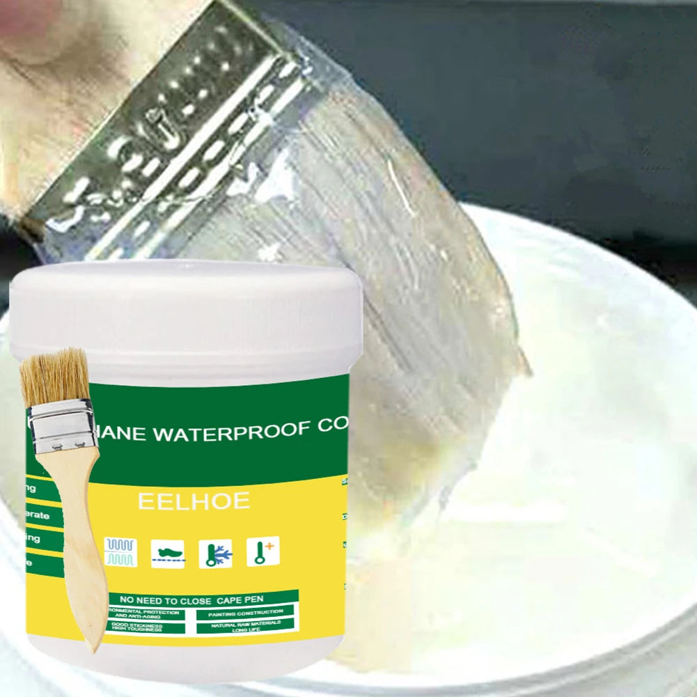 Transparent Waterproof Agent With Brush Coating Sealant Agent 30/100/300g Polyurethane Glue For Home For Roof Bathroom Qme