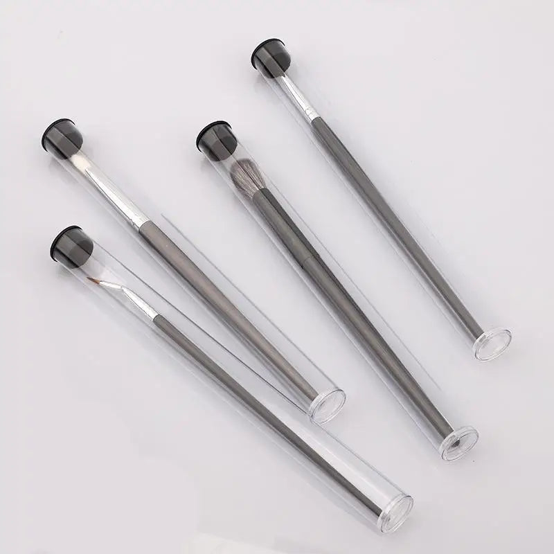 PVC Clear Storage Tube Rotating Pen Holders Makeup Brushes Case Qme