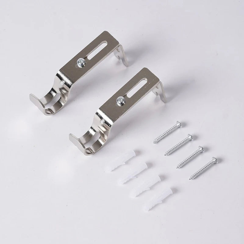 Wall-mounted Curtain Rod Support Extendable Metal Roman Pole Bracket Qme C