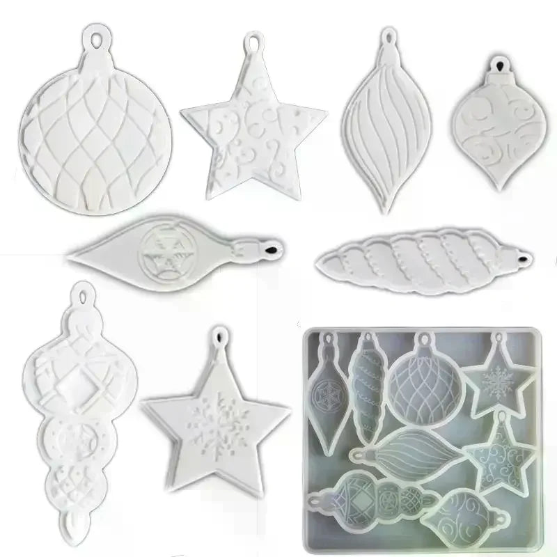 Creative Sea Stone Mold For Handmade Crafts Epoxy Resin Ornament Crafting Molds Christmas Tree Mold Qme