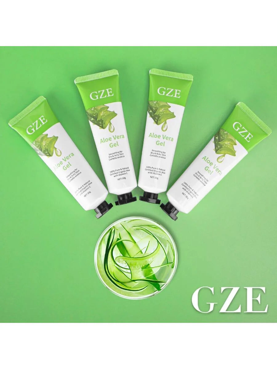 GZE 99% Aloe Soothing Gel Premium Nature Pure Aloe Vera Gel - For Face & Dry Skin, Aloe Vera Gel Sunburn Relief,Skin Moisturizer Qme