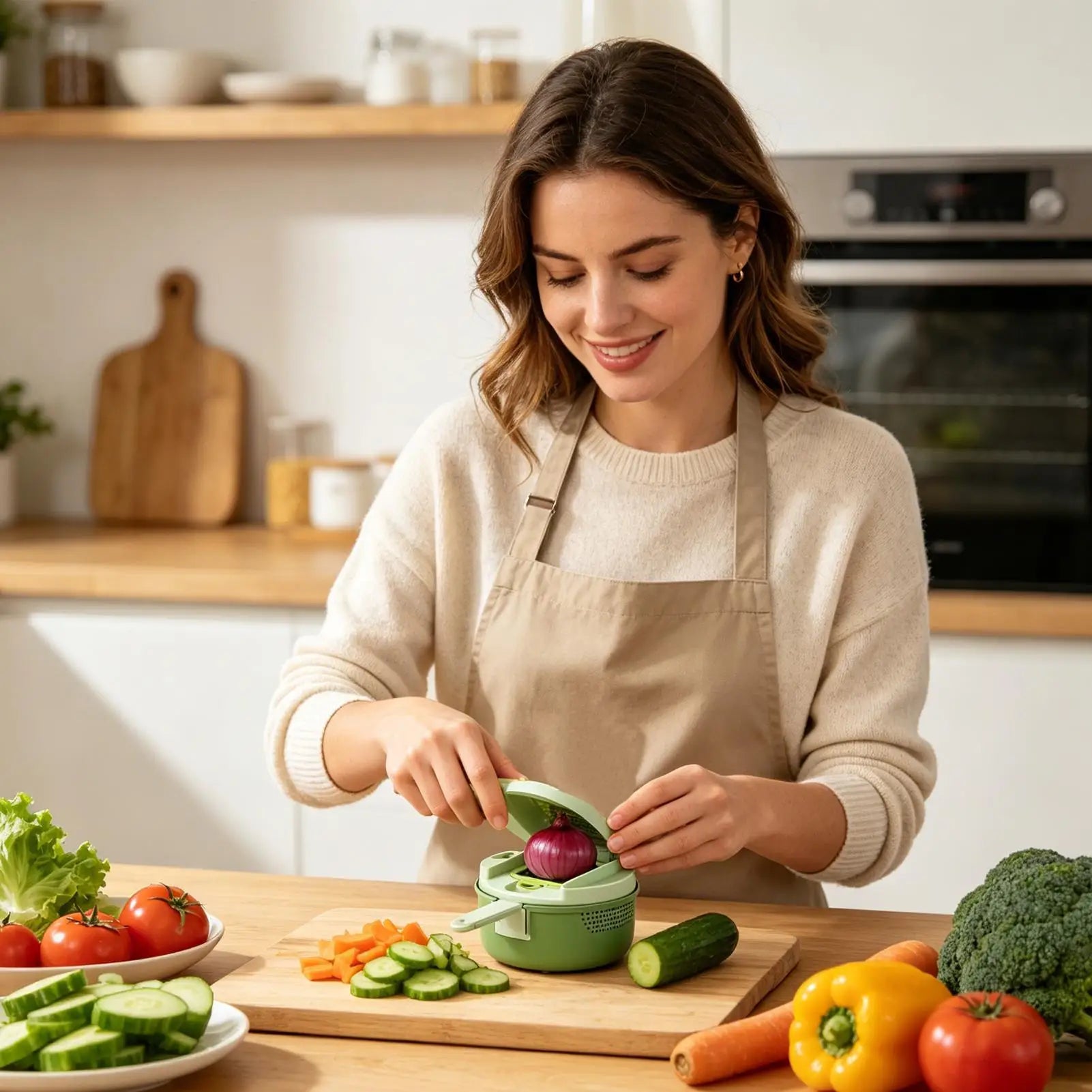 Vegetable Chopper Dicer 16-In-1 Veggie Dicer Food Cutter Household Tomato Chopper For Fruit Potato Cabbage Salad Cheese Onion Qme