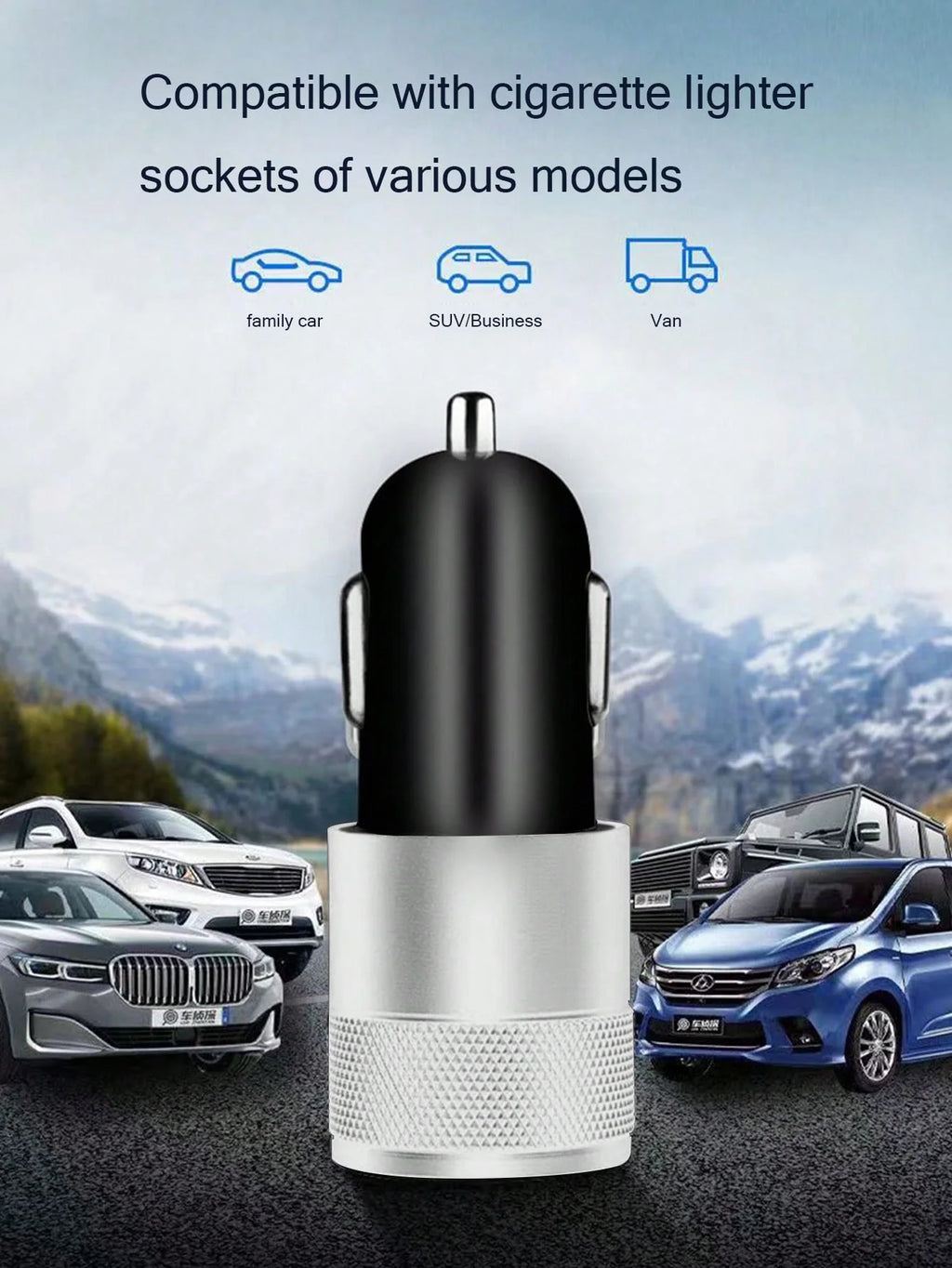 3 1A Usb+pd Metal Car Charger Aluminum Alloy Mobile Phone Qme