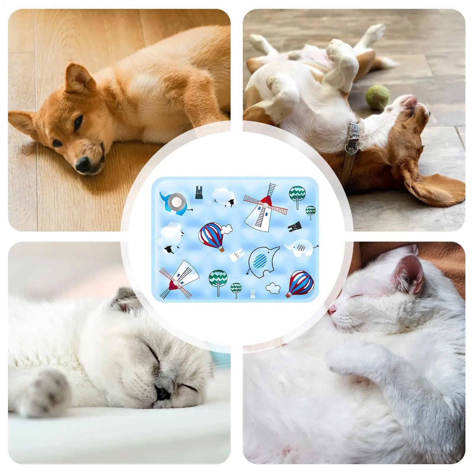 Pet Cooling Mat Hot Summer Moisture-Resistant Cushion Summer Self-cooling Pet Pad For Sleeping Resting Travel Shelter Backyard Qme