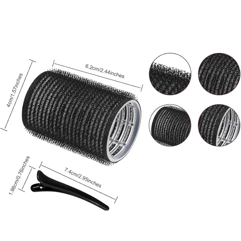 Heatless Self-grip Hair Rollers Clip Curlers DIY Styling Tools Volume Qme