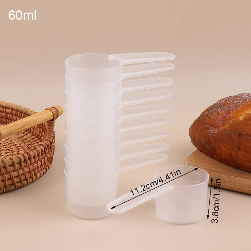 15 25 30 Transparent Plastic Milk Powder Spoon ML Graduated Kitchen Qme 30g 60ml