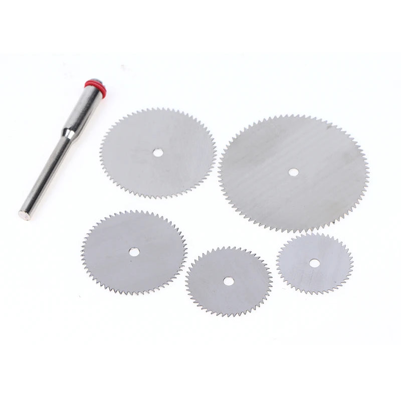 Stainless Steel Slice Metal Cutting Disc With 1 Mandre For Rotary Tools 16 18 22 25 32mm Cutting Disc Hand Tools Qme 1set