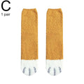 Women Winter Warm Fluffy Socks Cute Animal Claw Cat Paw Footprint Fuzzy Socks Female Thick Coral Fleece Home Floor Sleep Socks Qme C