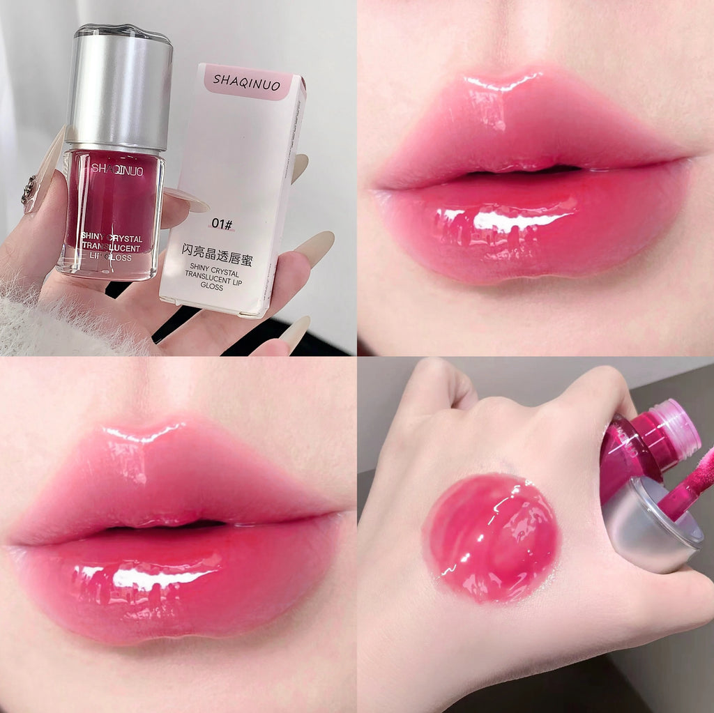 SHAQINUO Glittering Mirror Lip Glaze Watery Shimmering Light Gloss Qme S9098-01