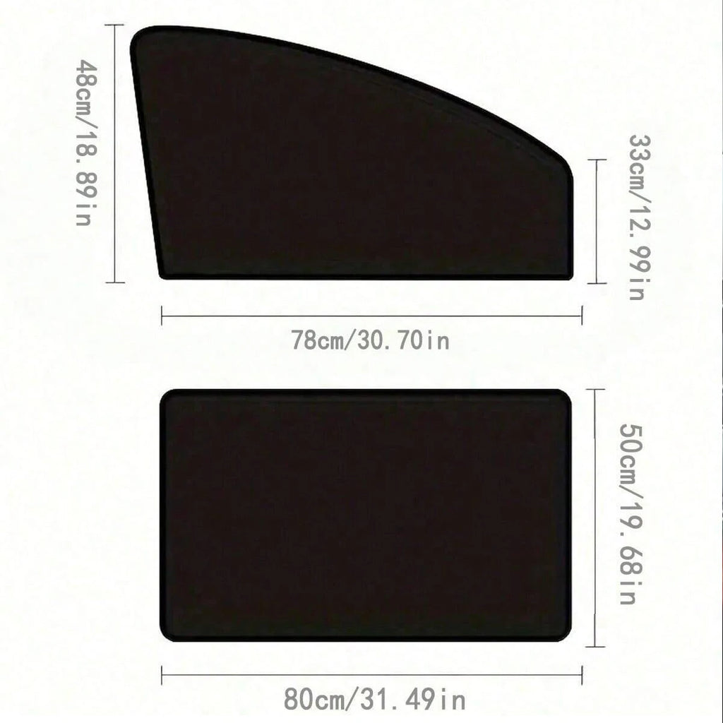 Magnetic Curtain Protectors, Side Window Sunshades, UV Protection, Suitable for Most Models, Universal in All Seasons Qme