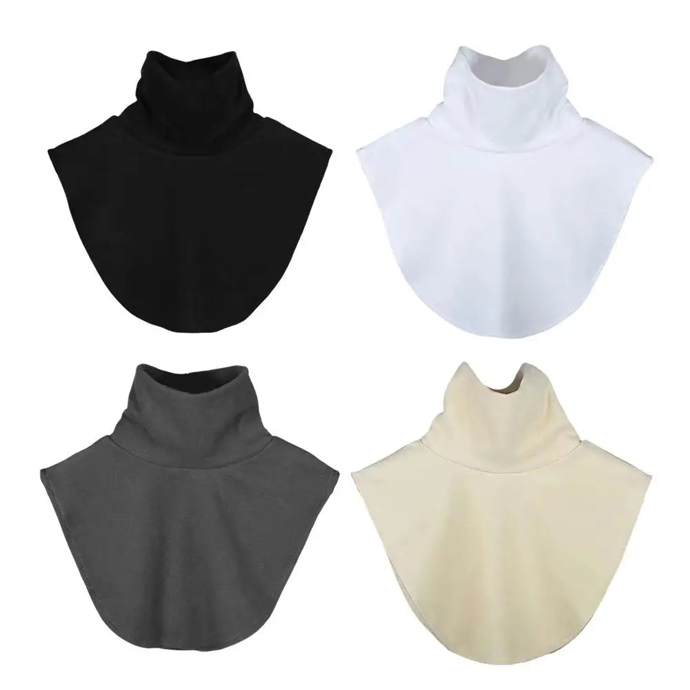 Soft Elastic Modal Detachable Collar Square False Collars Solid Color Turtleneck High Inner Neck Cover For Women Scarf Qme