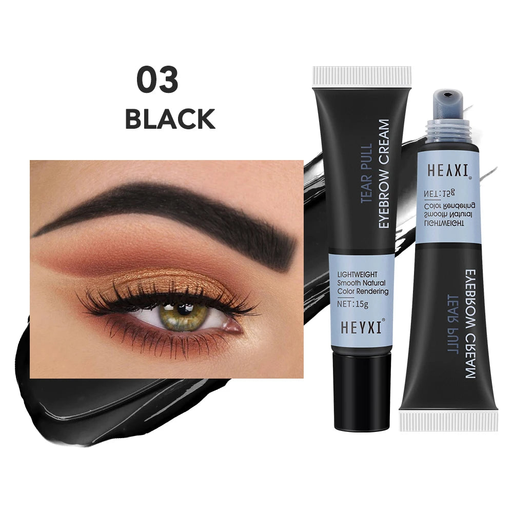 Waterproof Tear Off Dye Eyebrow Cream Long-lasting Fixing Available Qme 03 BLACK