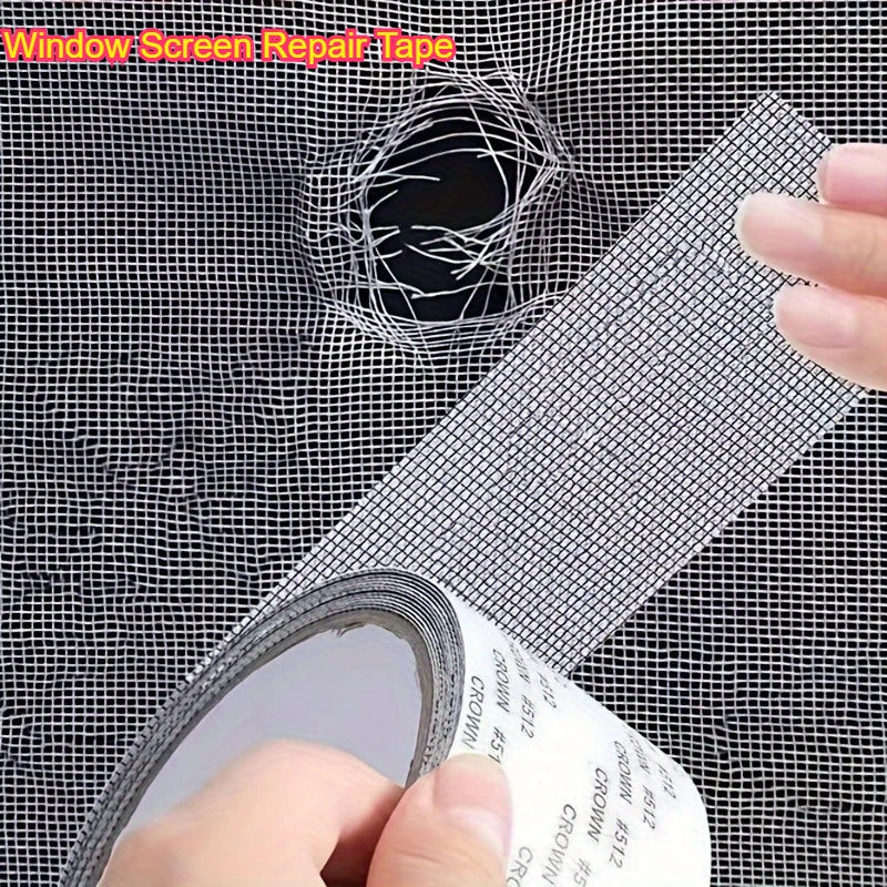 Window Screen Repair Tape,Waterproof Anti-Mosquito Screen Door Repair Sticker,Self-Adhesive Mesh Tape for Window Screen Hole Fix Qme