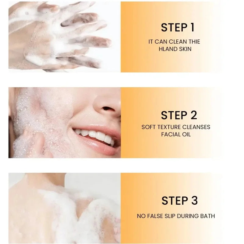 Body Whitening Soap Deep Skin Bleaching Brighten Body Scrub Knees Intimate Part Armpits White Nourishing Moisturizing Care Soap Qme