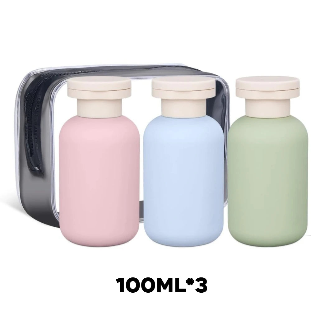1 Soft Leakproof Travel Bottles Portable Squeeze Tubes Shampoo Lotion Qme Green Blue Pink