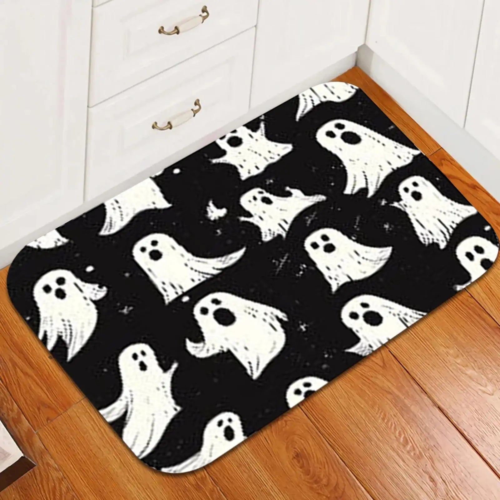 Halloween Shower Curtains Bathroom Spooky Ghost Machine Washable Qme