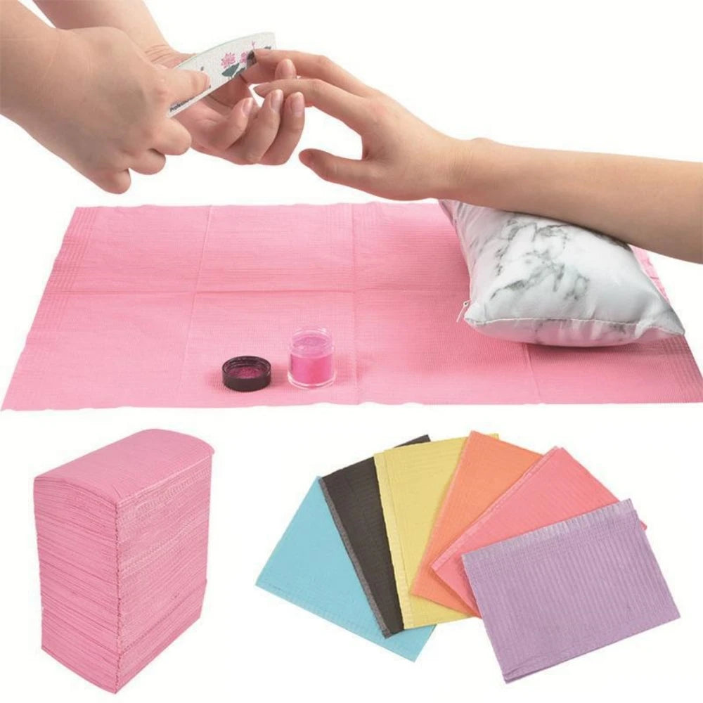 50Pcs Disposable Eyelash Clean Pad Mat Tattoo Cleaning Wipes Table Pad Waterproof Medical Paper Dental Bibs Cloths Tool Qme