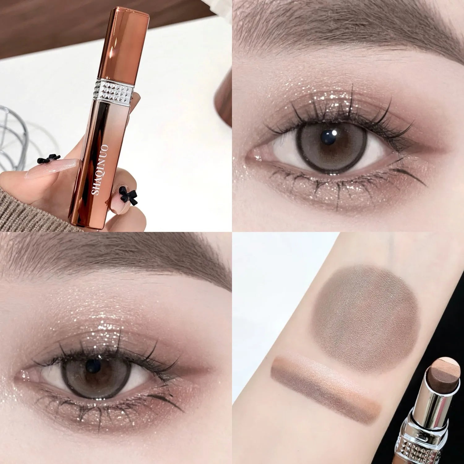 Three Gradient Pearlescent Eye Shadow Stick GEGE BEAR Qme S9181-2