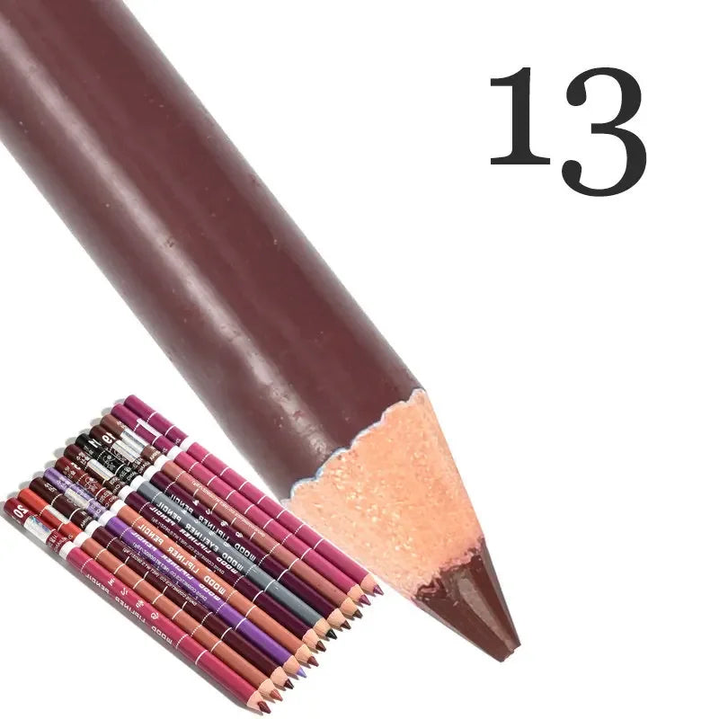 28-Colors Waterproof Lip Liner Matte Nuede Red Long Lasting Makeup Pens Non-stick Cup Lipstick Women Party Makeup Lip Cosmetics Qme 13