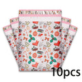 10 Christmas Reindeer Cartoon Mailing Bags, Waterproof Daily Office Gift Bags, Party Gifts, Holiday Mailing Bags, Holiday Prints Qme 10PCS 40X28cm