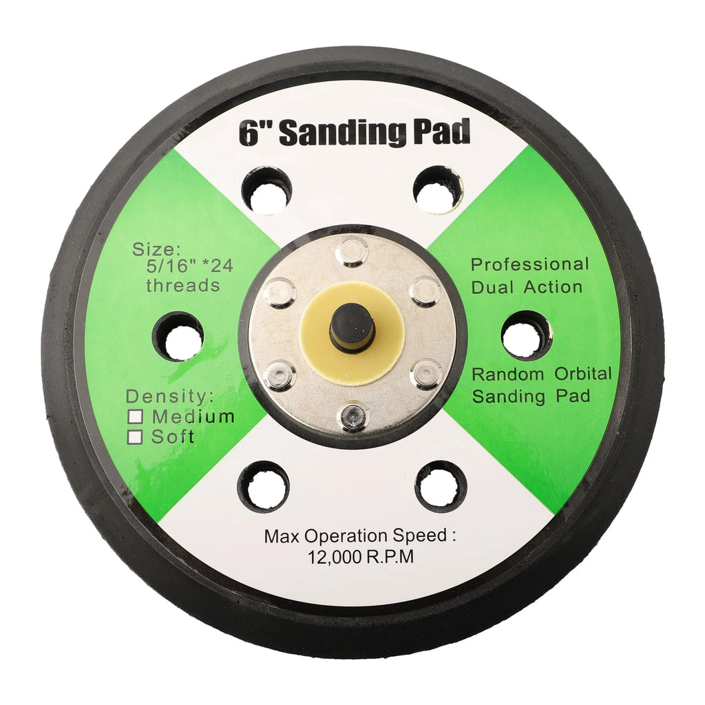 150mm Sander Backing Pad With 6 Holes Compatible With Air Sanders And Polishers Easy Grip Attachment Construction Qme Default Title