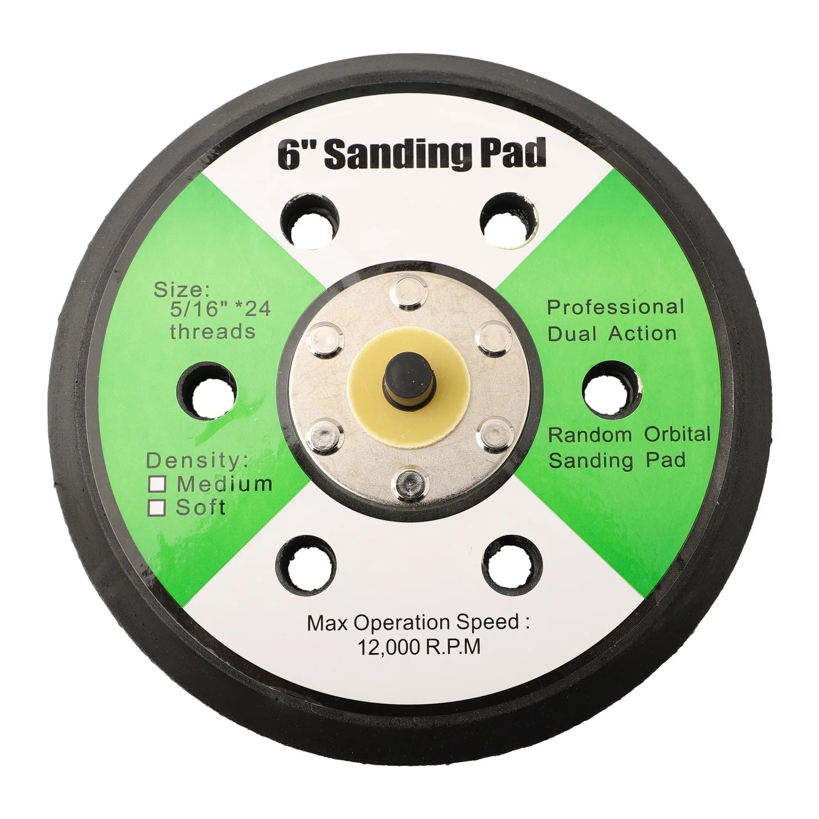 150mm Sander Backing Pad With 6 Holes Compatible With Air Sanders And Polishers Easy Grip Attachment Construction Qme Default Title