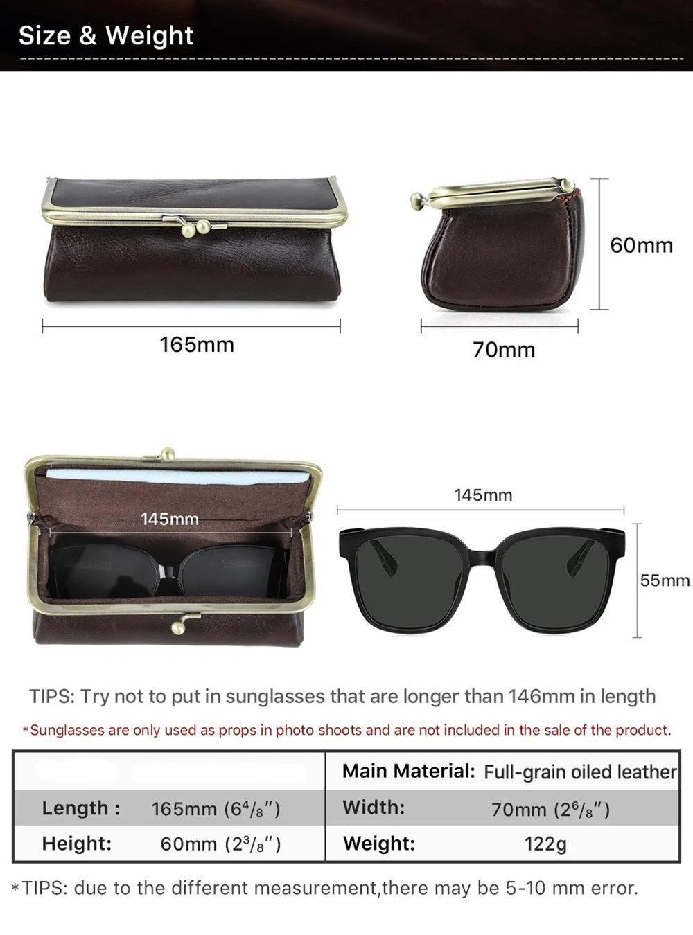 Fashion Genuine Leather Eye Glasses Bag for Eyeglass High Quality Handmade Glasses Case Box Sunglasses Protector Pouch Qme