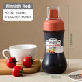 350ml Squeeze Condiment Bottles 5 Hole Sauce Squeeze Bottle With Clear Cover Kitchen Ketchup Mustard Sauce Olive Oil Bottles Qme Red
