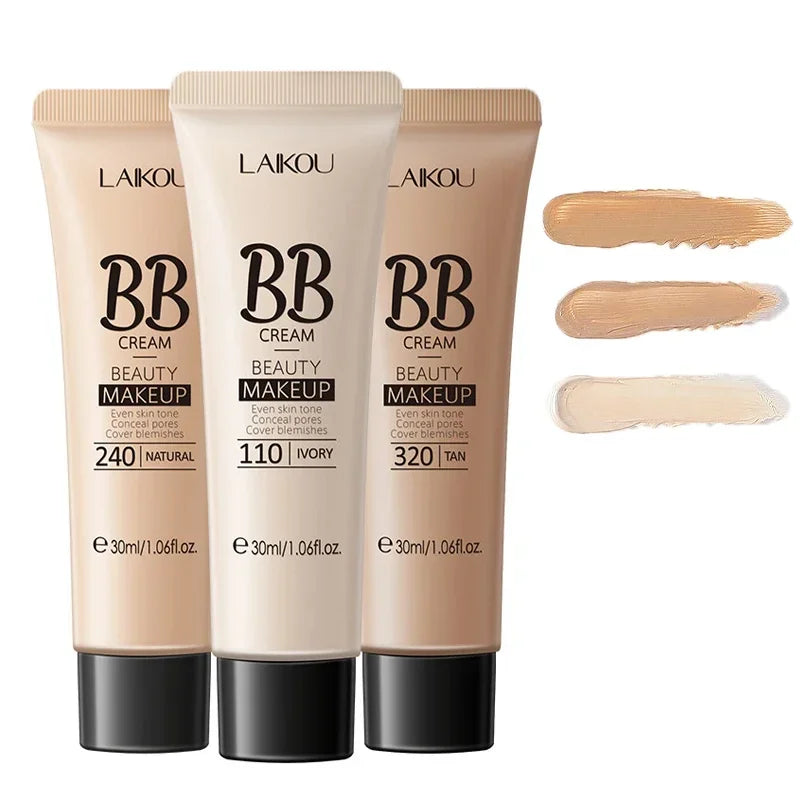 BB Cream Brighten Even Skin Tone Liquid Foundation Moisturizing Hydrating Concealer Cover Blemishes Concel Pores Makeup Base Qme