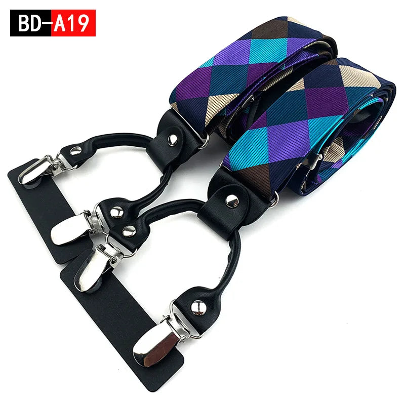 Men's Suspenders Strong Clip Adjustable Y Shape Back Costume Tuxedo Qme cl-5