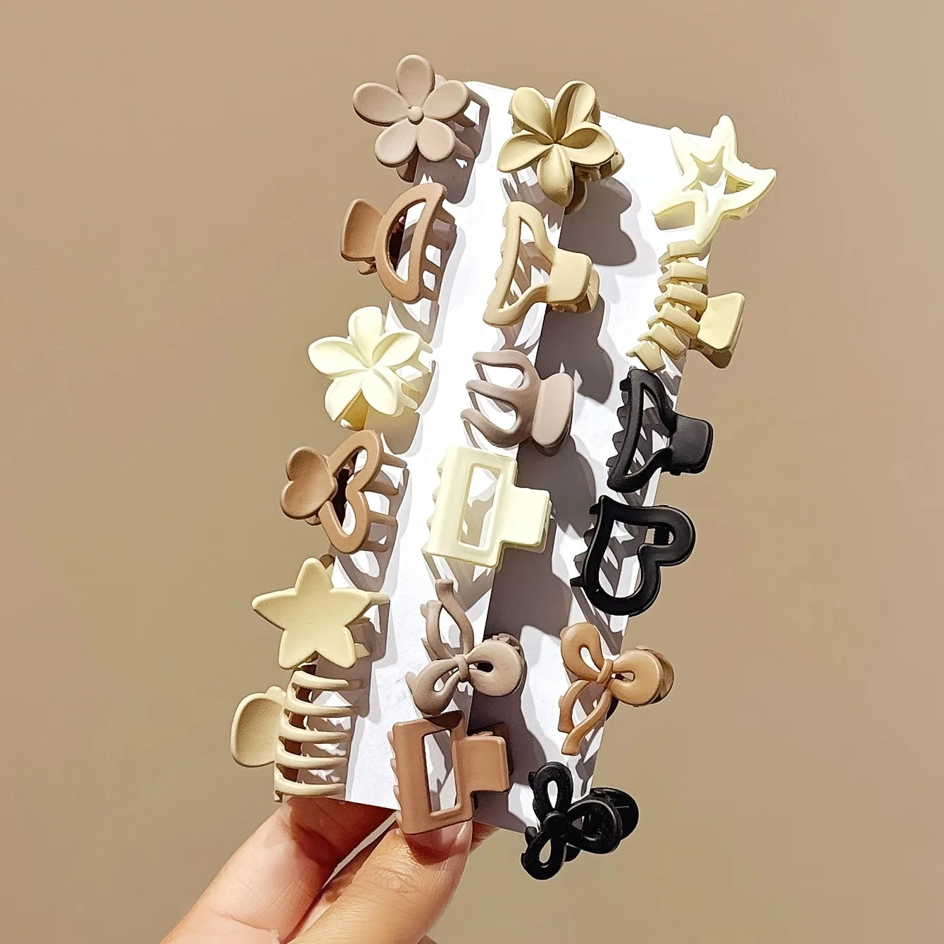 10/20/30PCS Beige Mixed Pack Small Clips, Cute Girl Accessories - Perfect for Daily Use, Special Occasions, or Travel Gifts Qme
