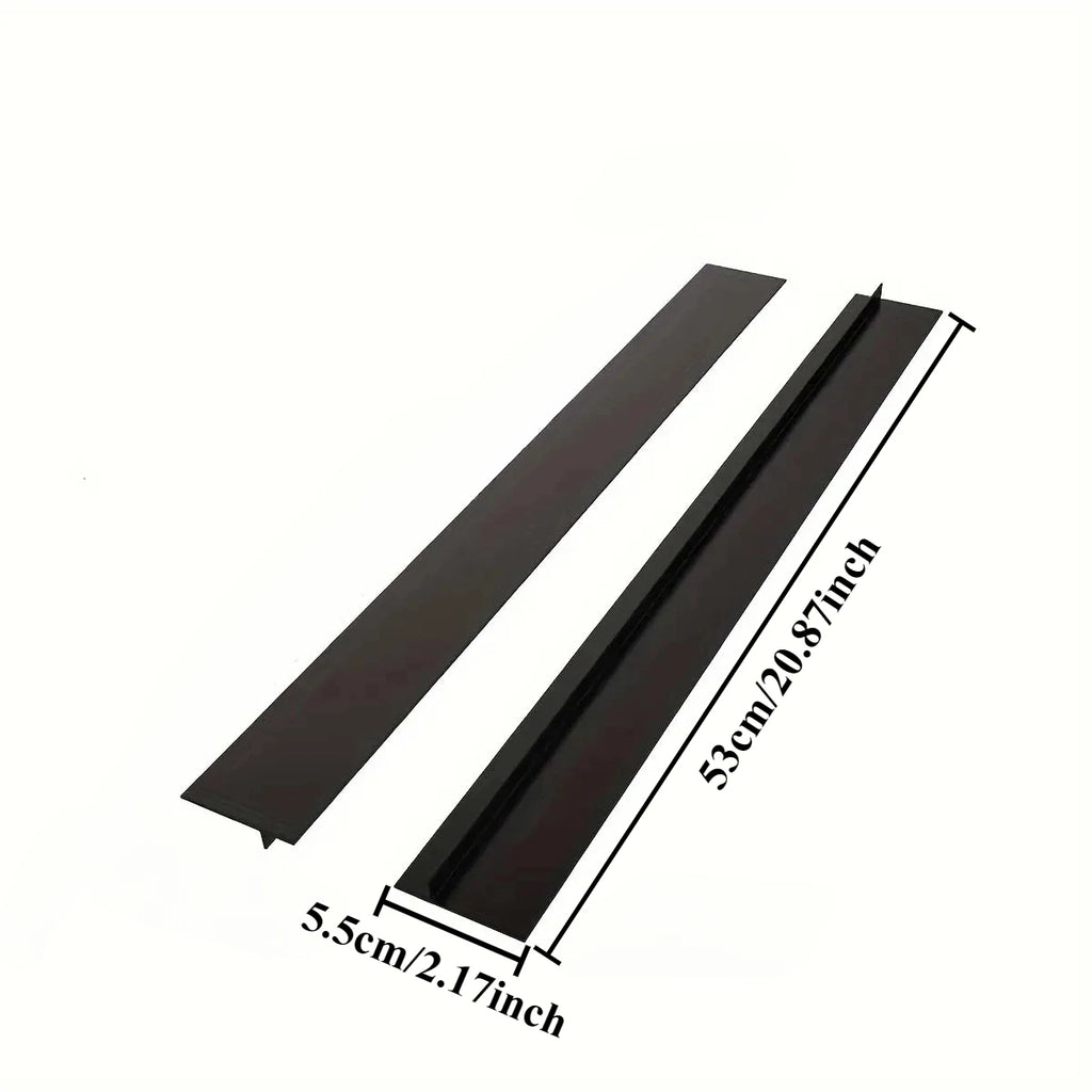 Silicone Gap Strip Kitchen Gas Stove Sealing Anti-oil Anti-stain Seal Qme 1PC Black 53CM
