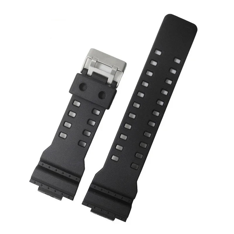 16MM Lug Rubber Resin Watch Replacement Strap For Casio G-Shock GA110 GA120 GD120 GA150 GW8900 Band Qme Black