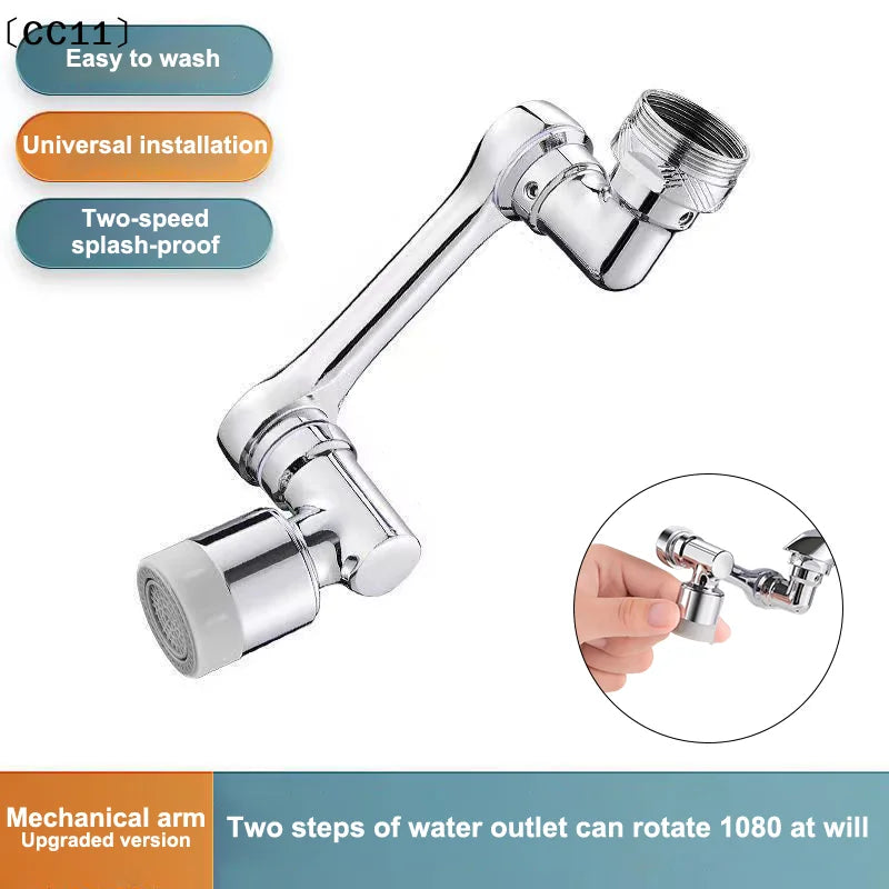 1080 Flexible Arm Faucet Extender Swivel Aerator Spray Nozzle Qme